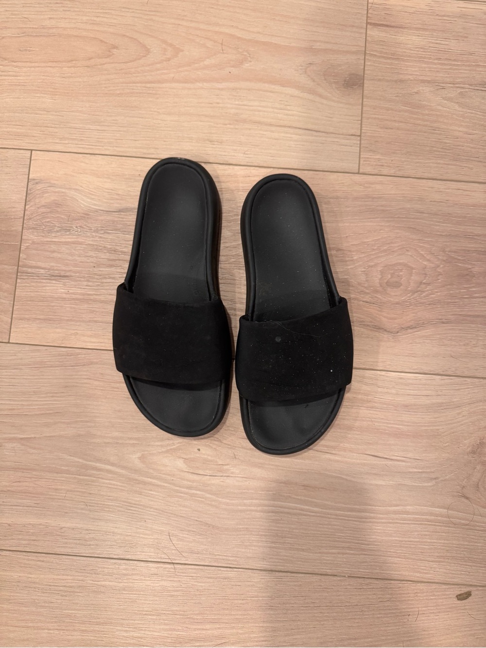 lululemon athletica Black Women's  Wide-Strap Slide Sandals